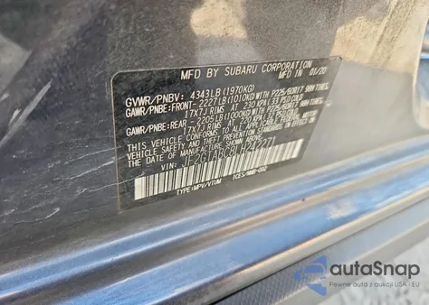 2020 Subaru Crosstrek z USA, uszkodzony, nr VIN JF2GTABC8LH242271